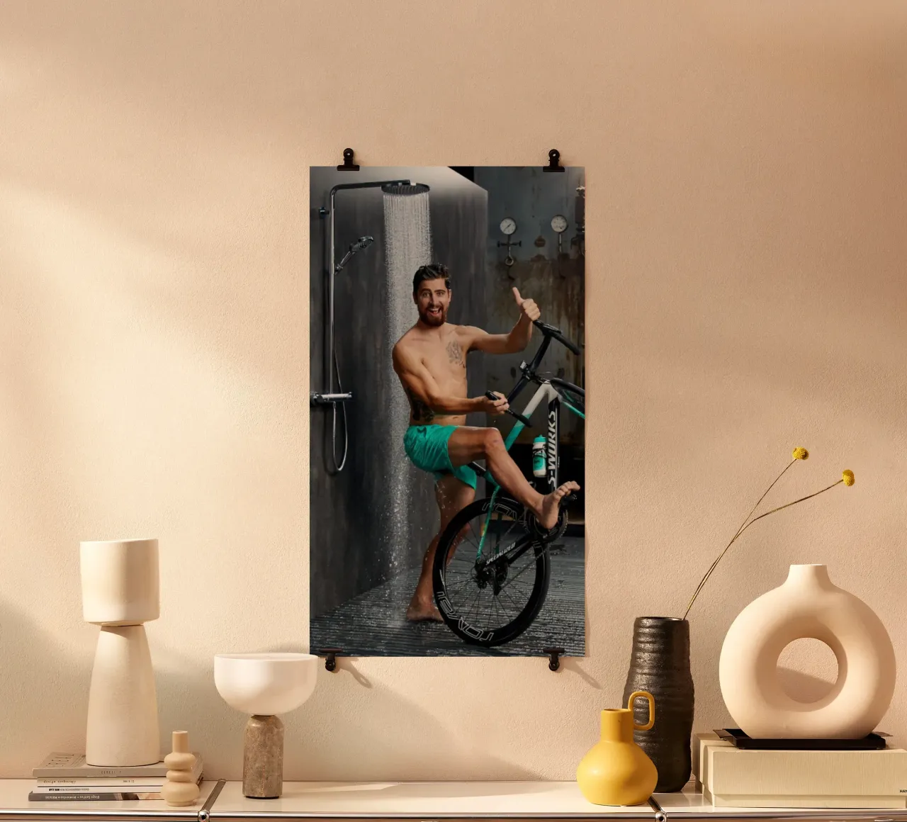 Peter Sagan pubblicizza le biciclette poster da addelia shope