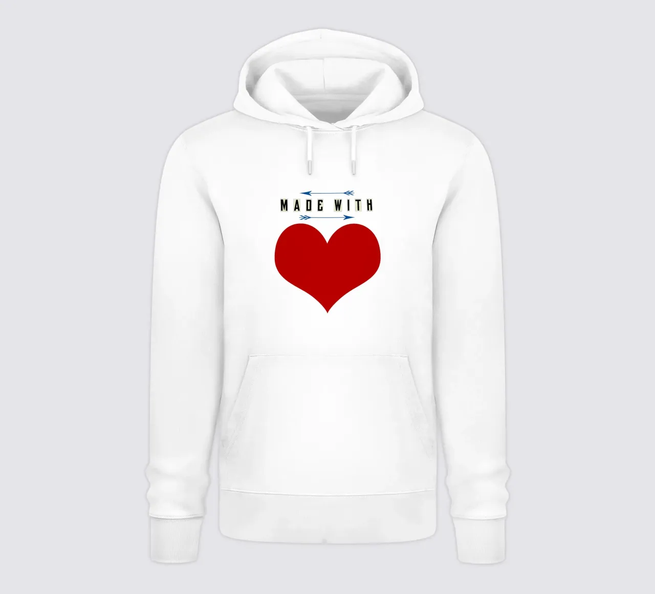 Made with heart Red felpa con cappuccio da TijanaArtStudio88