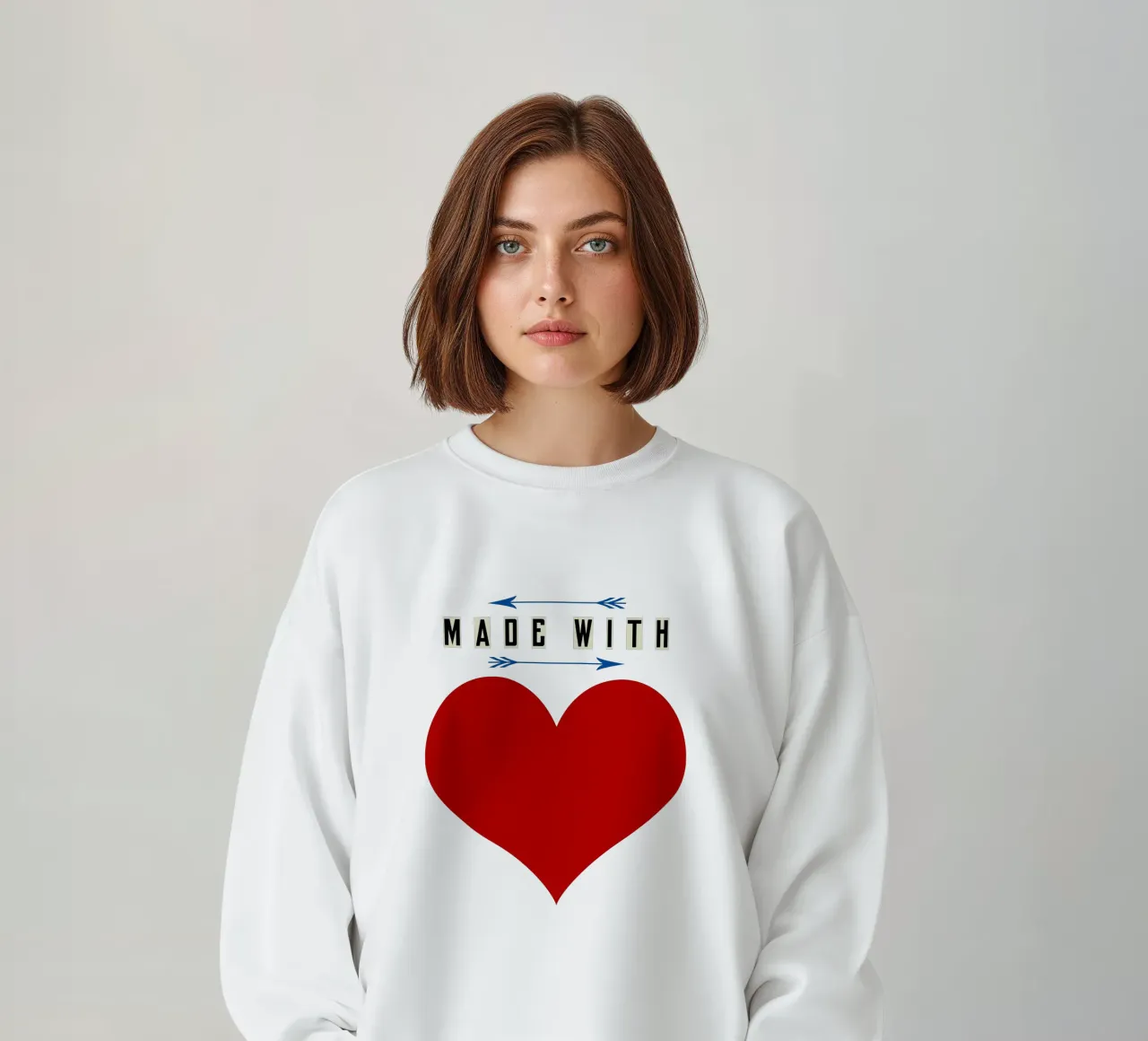 Made with heart Red felpa da TijanaArtStudio88