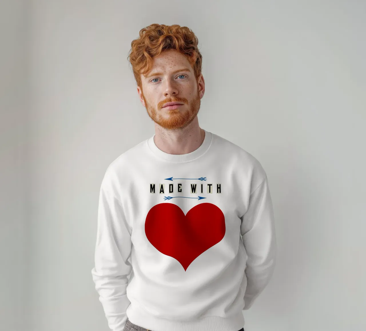 Made with heart Red felpa da TijanaArtStudio88