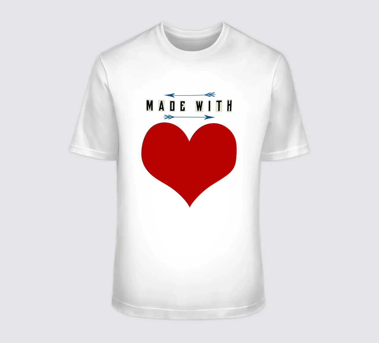 Made with heart Red t-shirt da TijanaArtStudio88