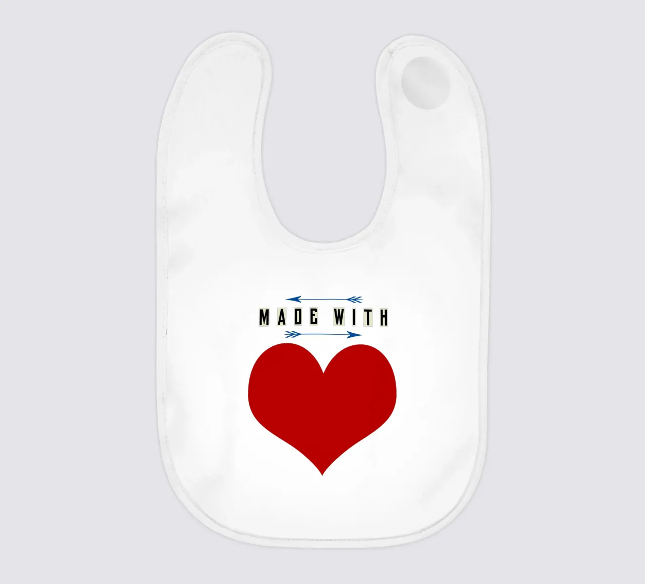 Made with heart Red bavaglino da TijanaArtStudio88