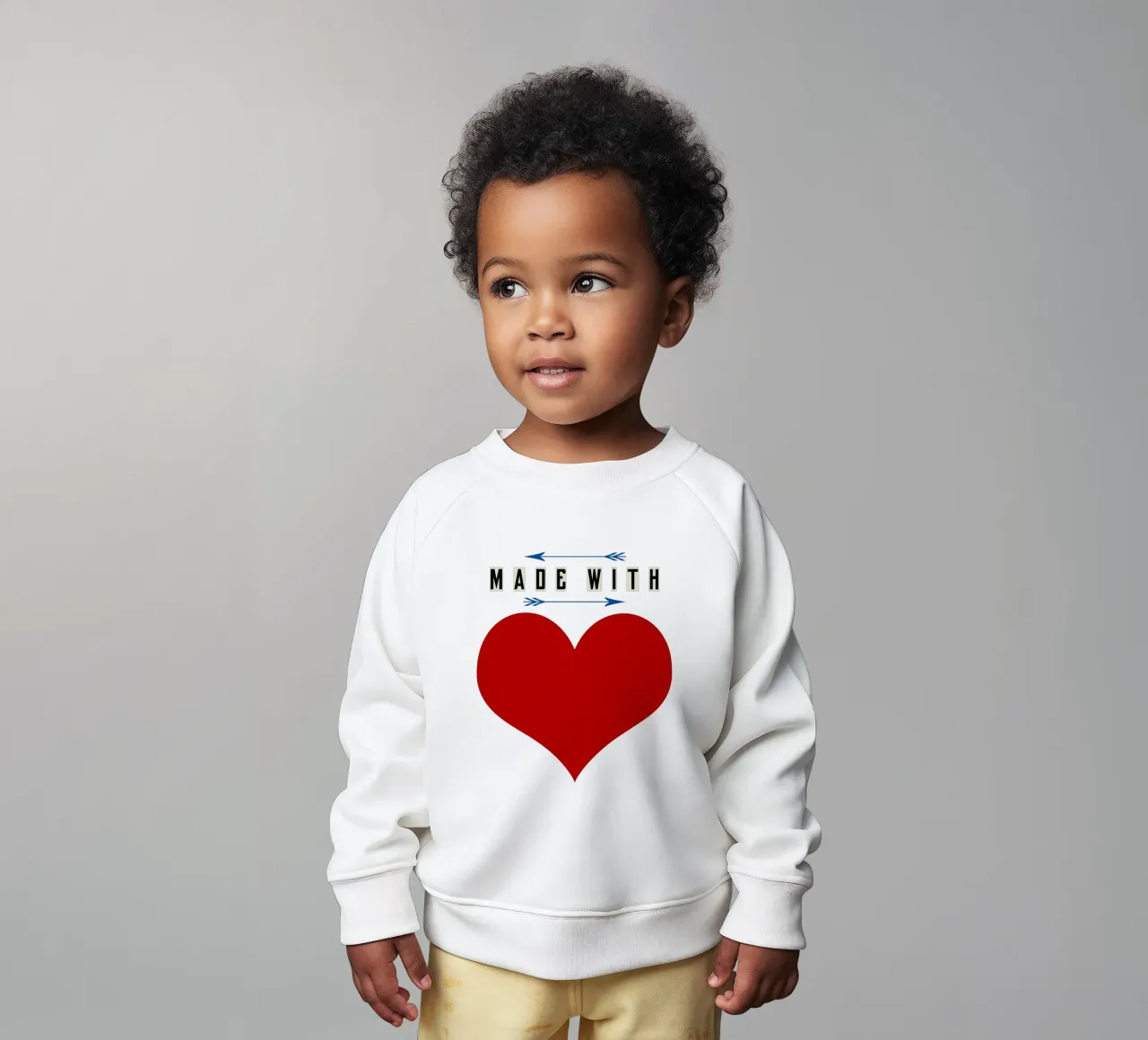 Made with heart Red felpa neonato da TijanaArtStudio88