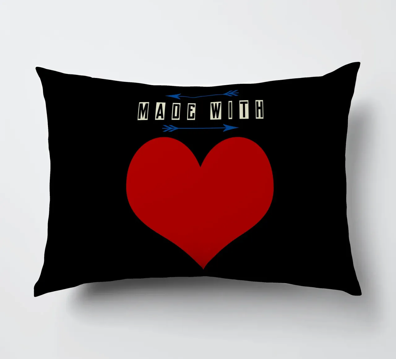 Made with heart Red cuscino da TijanaArtStudio88