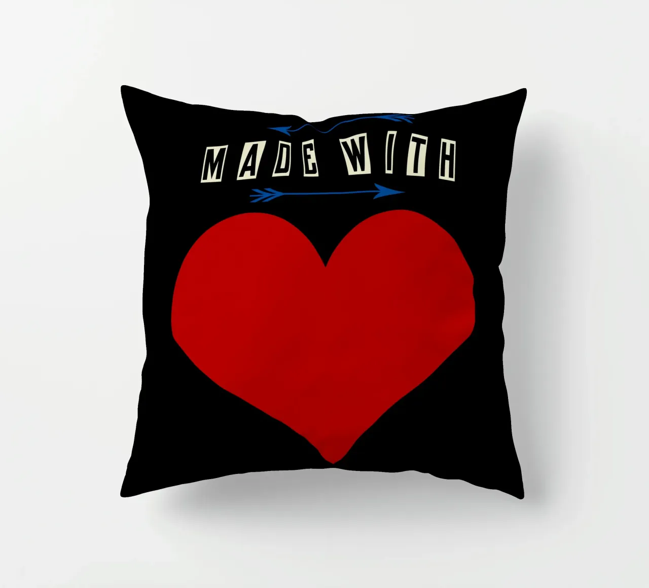 Made with heart Red cuscino da TijanaArtStudio88