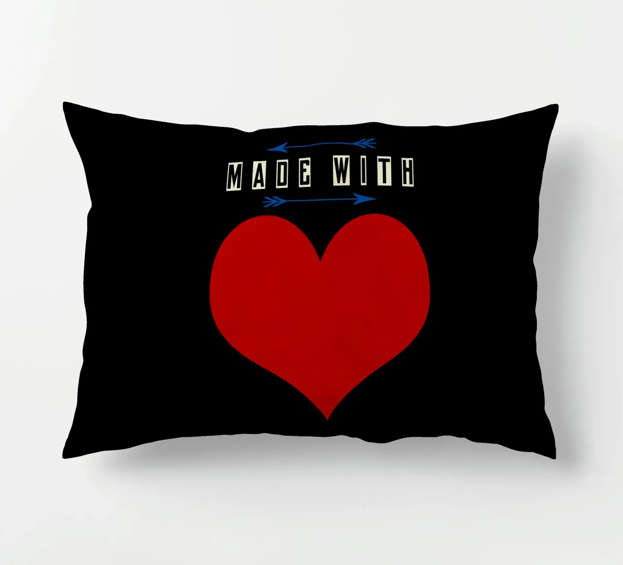 Made with heart Red cuscino da TijanaArtStudio88