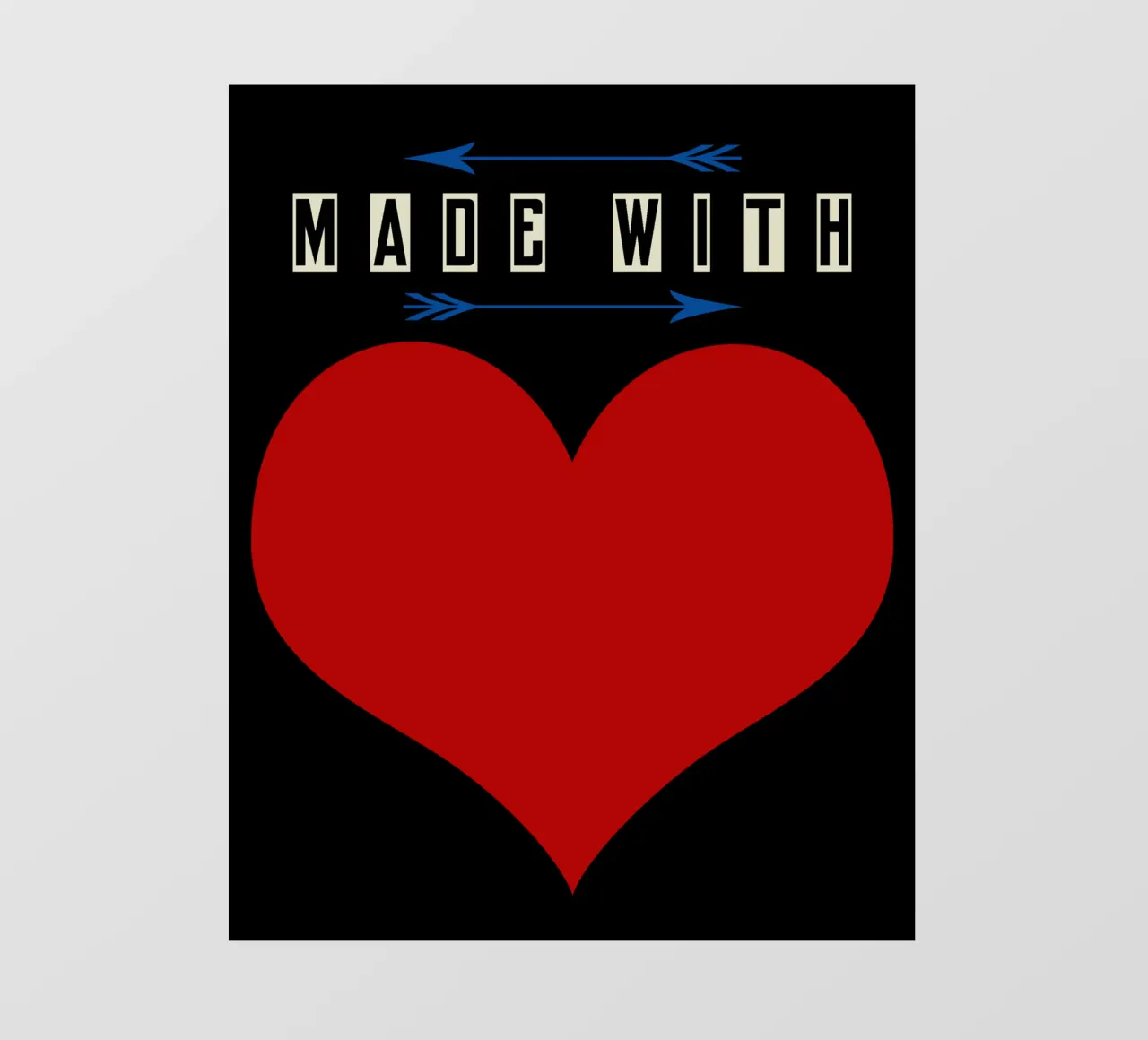 Made with heart Red pellicola backlit da TijanaArtStudio88