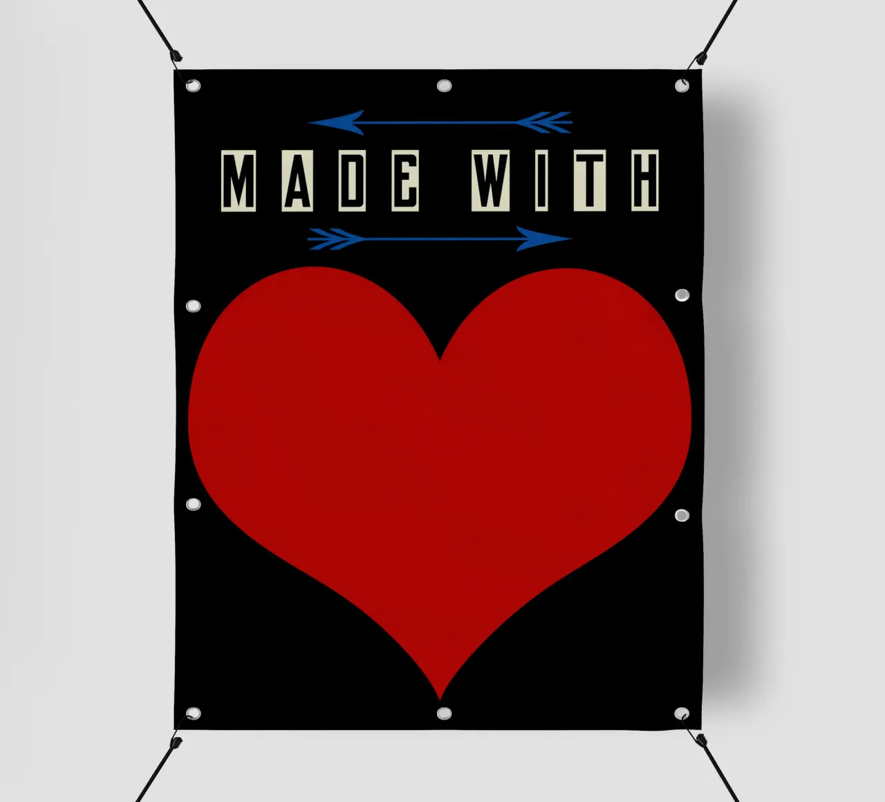 Made with heart Red telo in pvc da TijanaArtStudio88