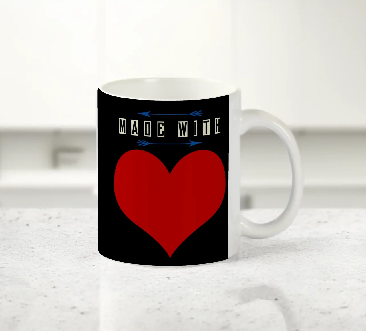 Made with heart Red tazza in ceramica da TijanaArtStudio88
