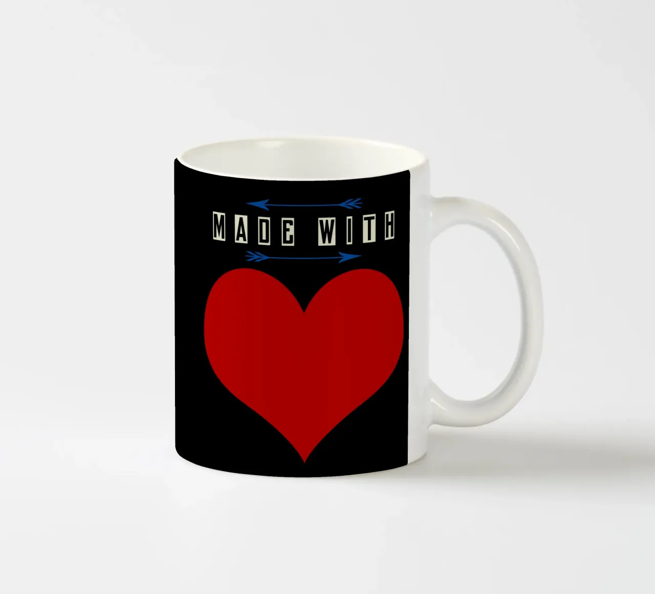 Made with heart Red tazza in ceramica da TijanaArtStudio88