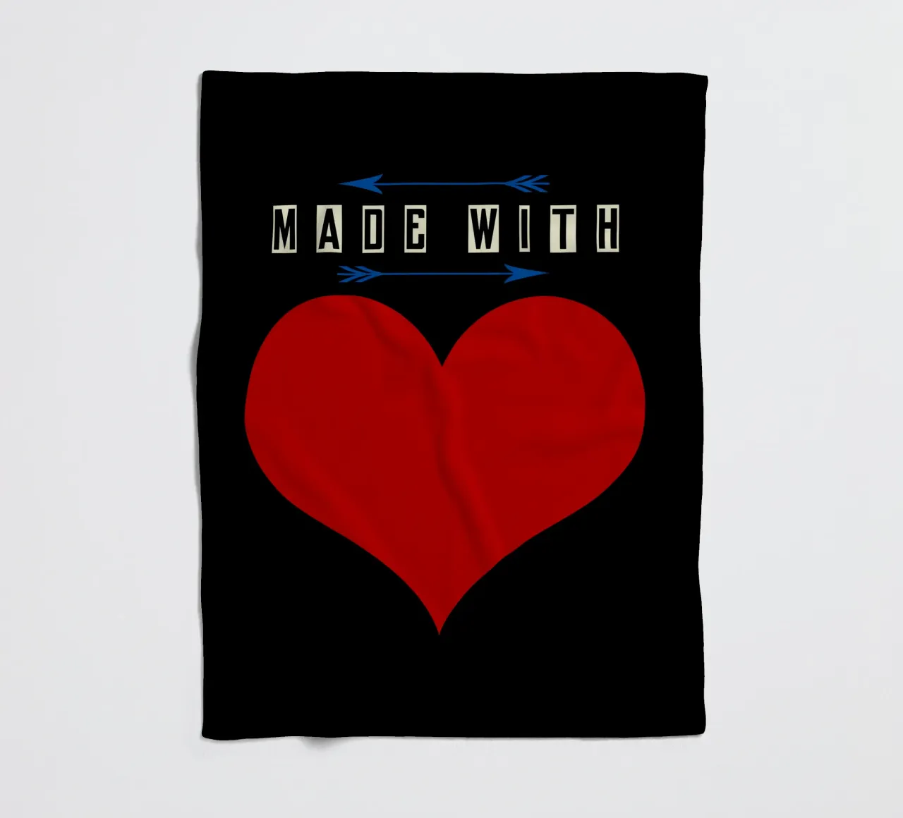Made with heart Red coperta in pile da TijanaArtStudio88