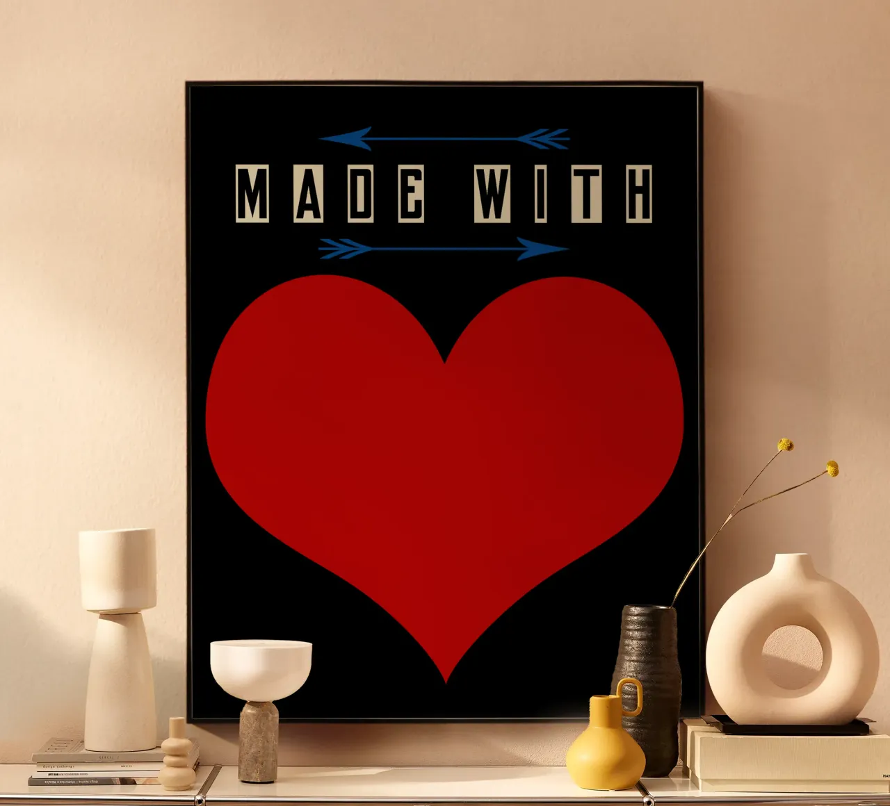 Made with heart Red alluminio dibond da TijanaArtStudio88