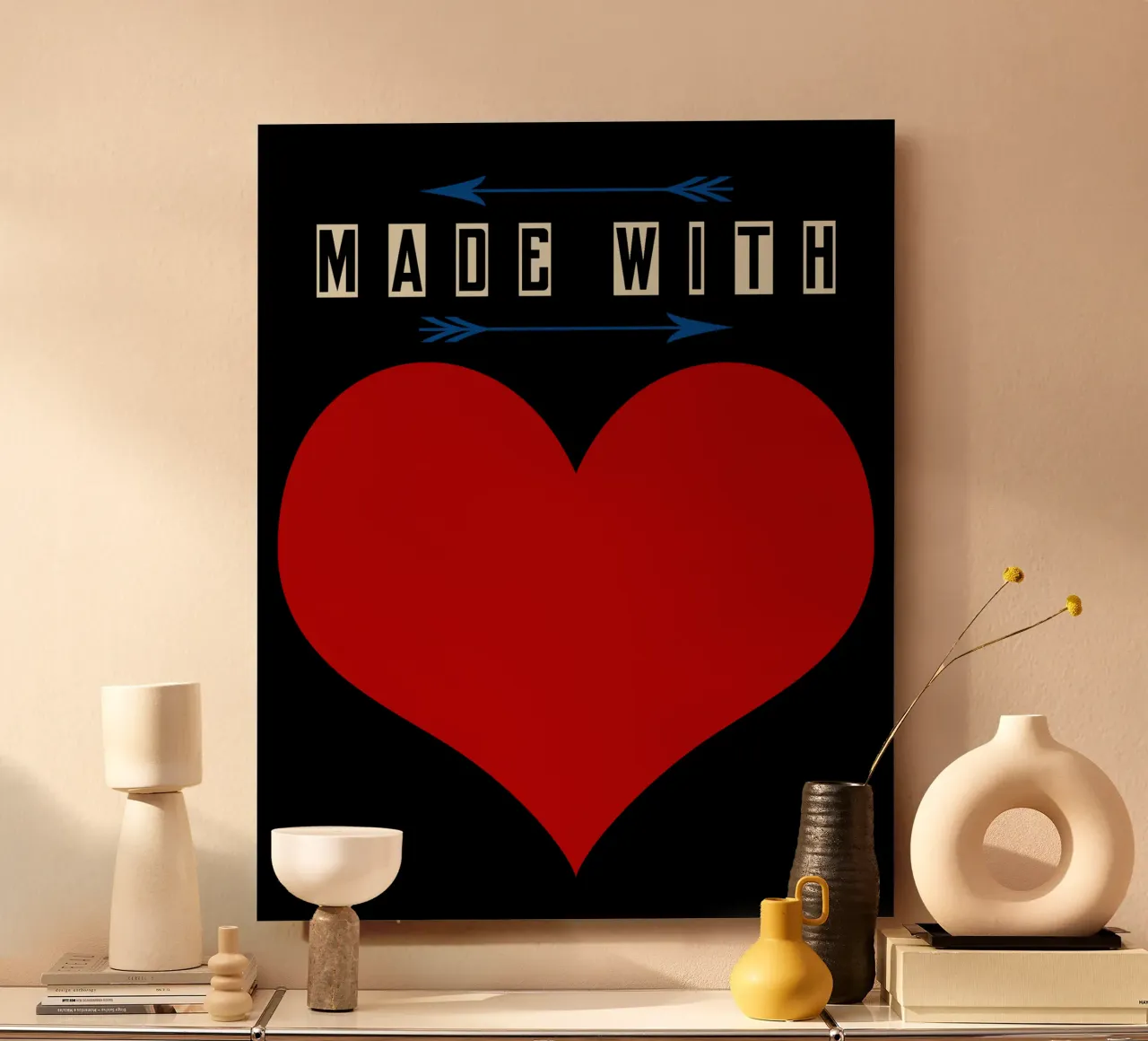 Made with heart Red alluminio dibond da TijanaArtStudio88