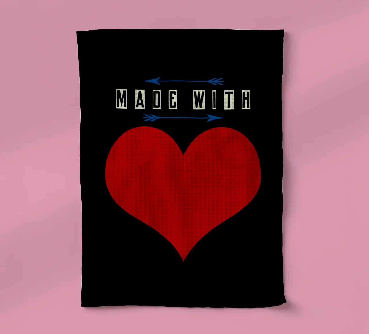Made with heart Red torchon de TijanaArtStudio88