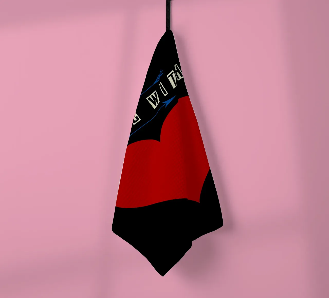 Made with heart Red torchon de TijanaArtStudio88