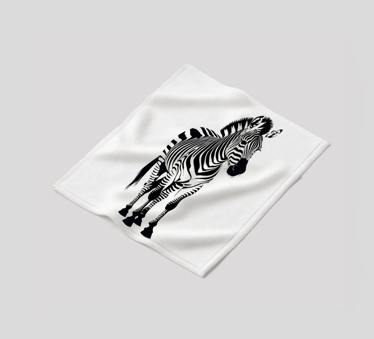 Zebra coperta in pile da Dumery Art