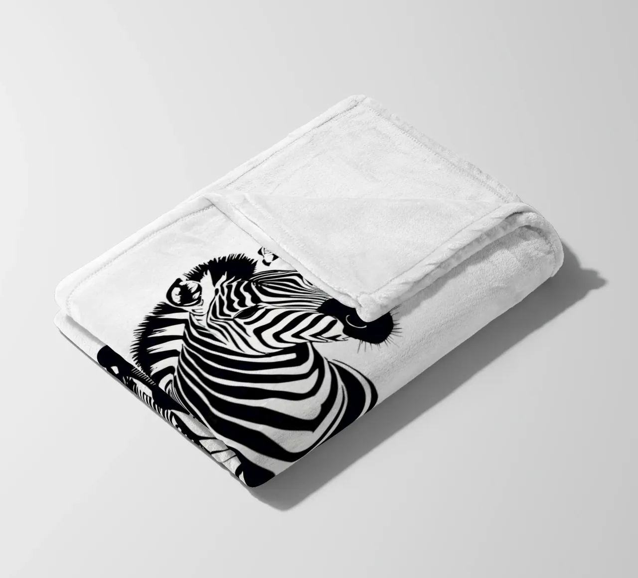 Zebra coperta in pile da Dumery Art