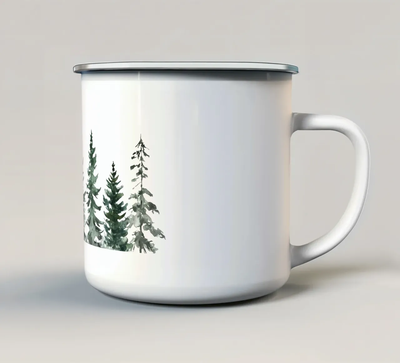 Winter Trees / MinimalIst Christmas Design tazza in smalto da Melty Shirts