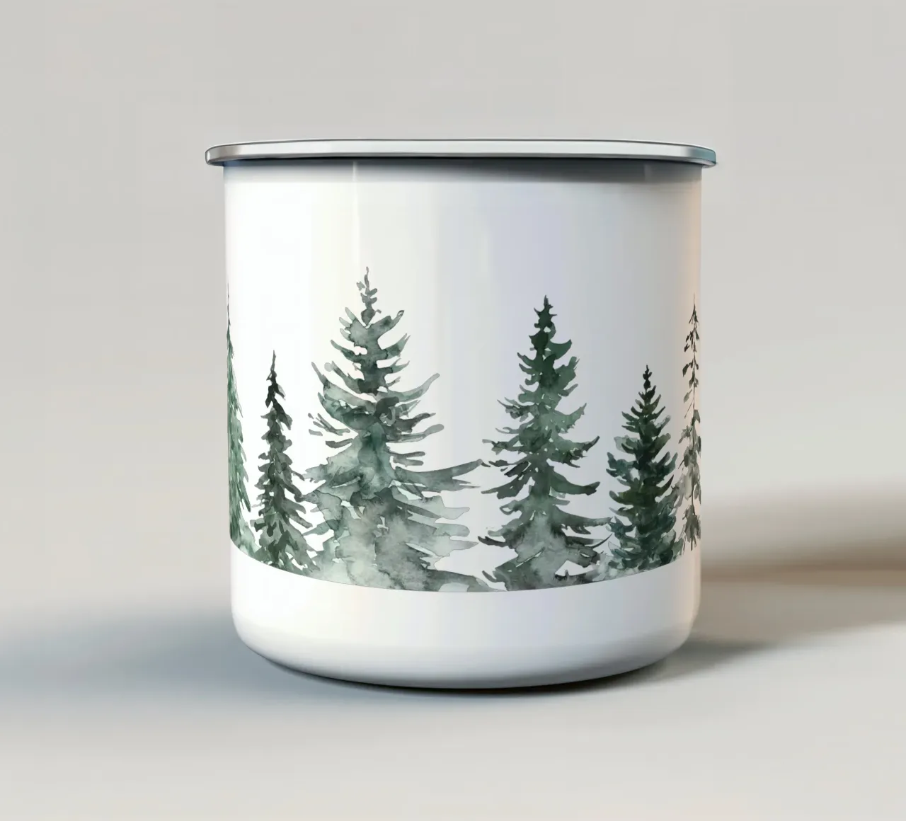 Winter Trees / MinimalIst Christmas Design tazza in smalto da Melty Shirts