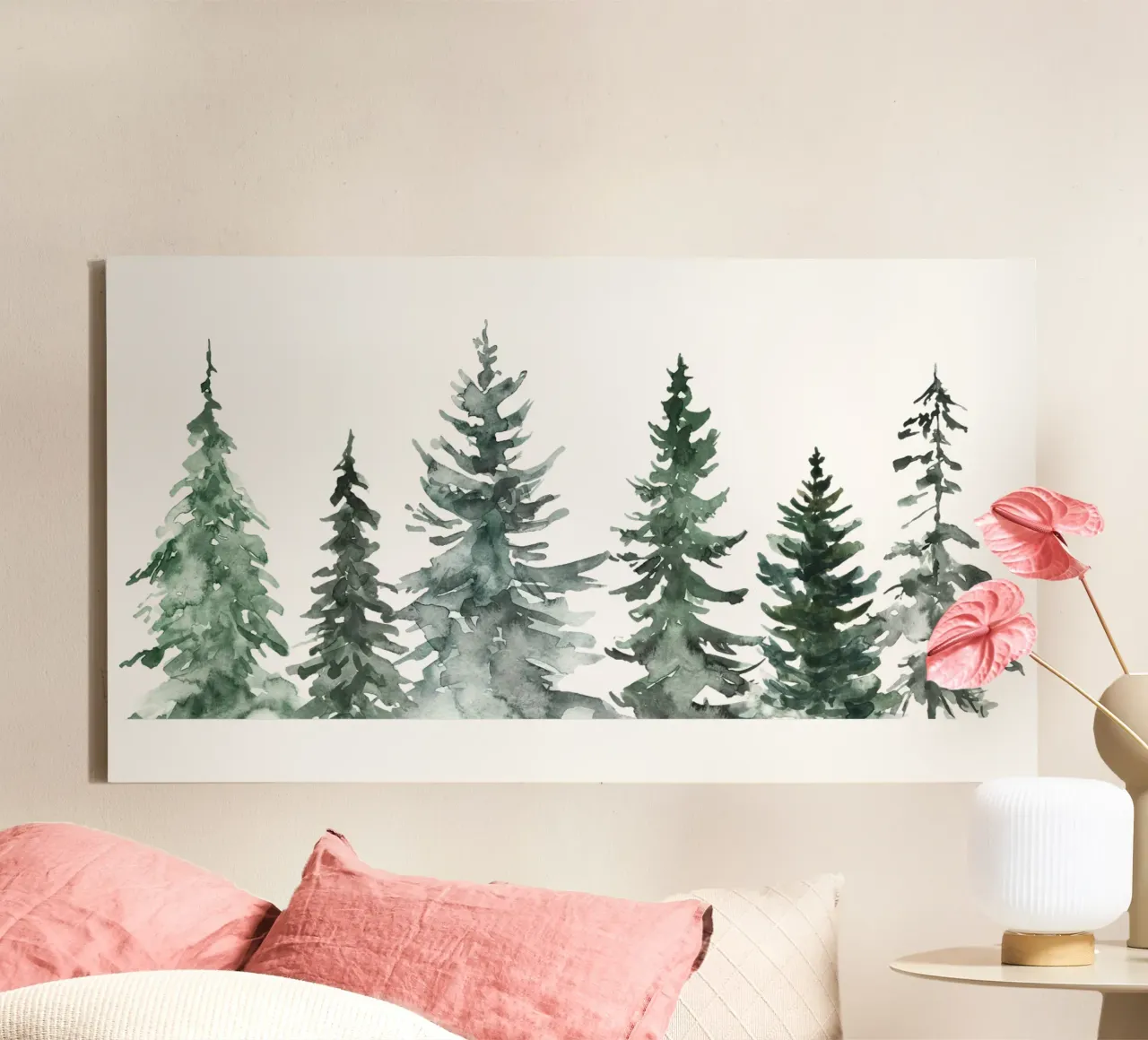 Winter Trees / MinimalIst Christmas Design tela con Cornice a cassetta da Melty Shirts
