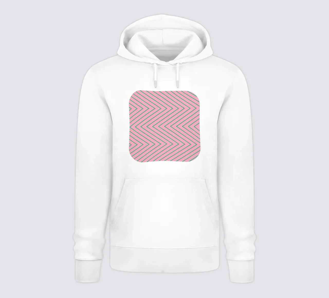 Strisce Chevron verdi e rosa felpa con cappuccio da SilverPegasus