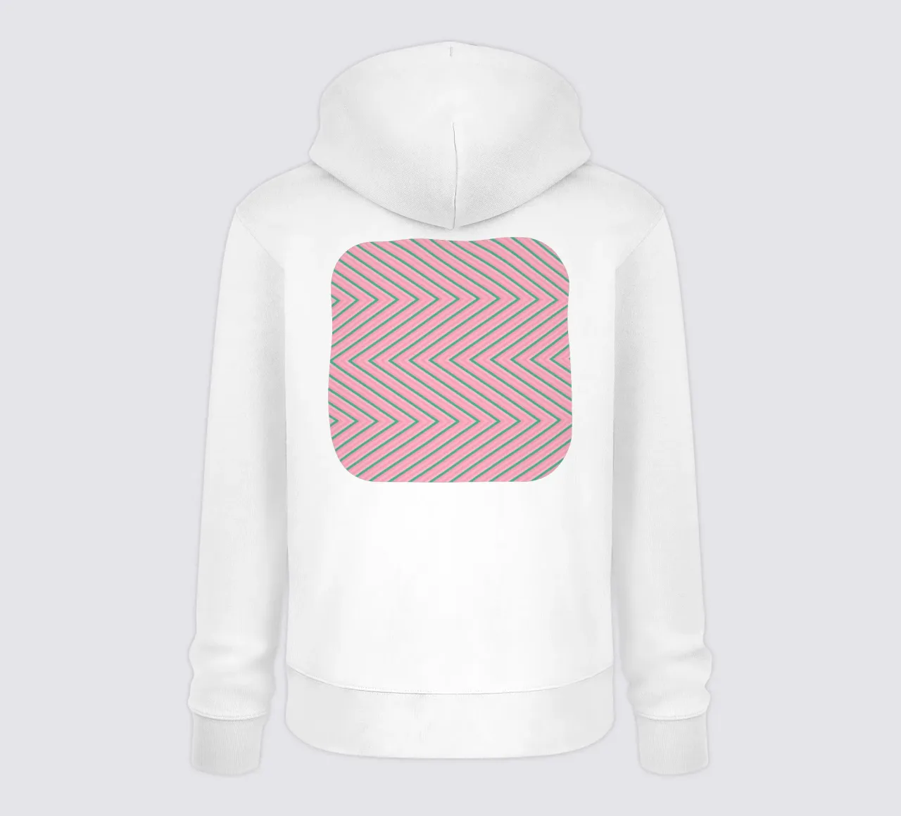 Strisce Chevron verdi e rosa felpa con cappuccio da SilverPegasus