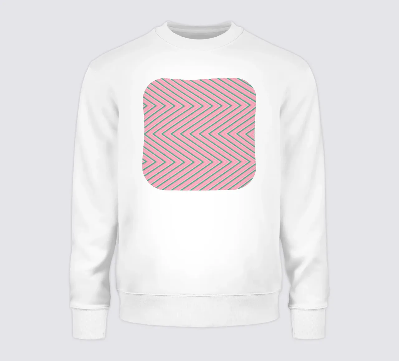 Strisce Chevron verdi e rosa felpa da SilverPegasus