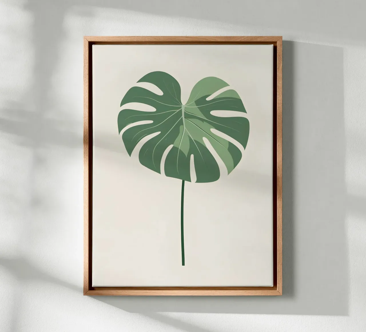 Monstera Classic - Pulito tela con Cornice a cassetta da The Green Room