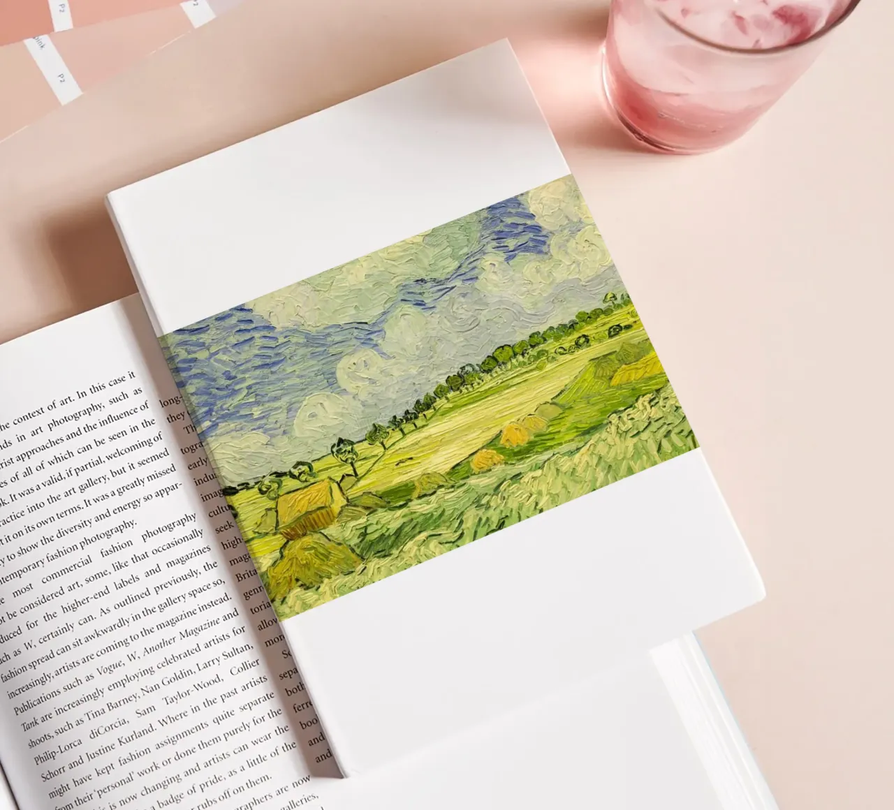 vast rural landscape,with wheat fields notebook by Piper Shop Oke
