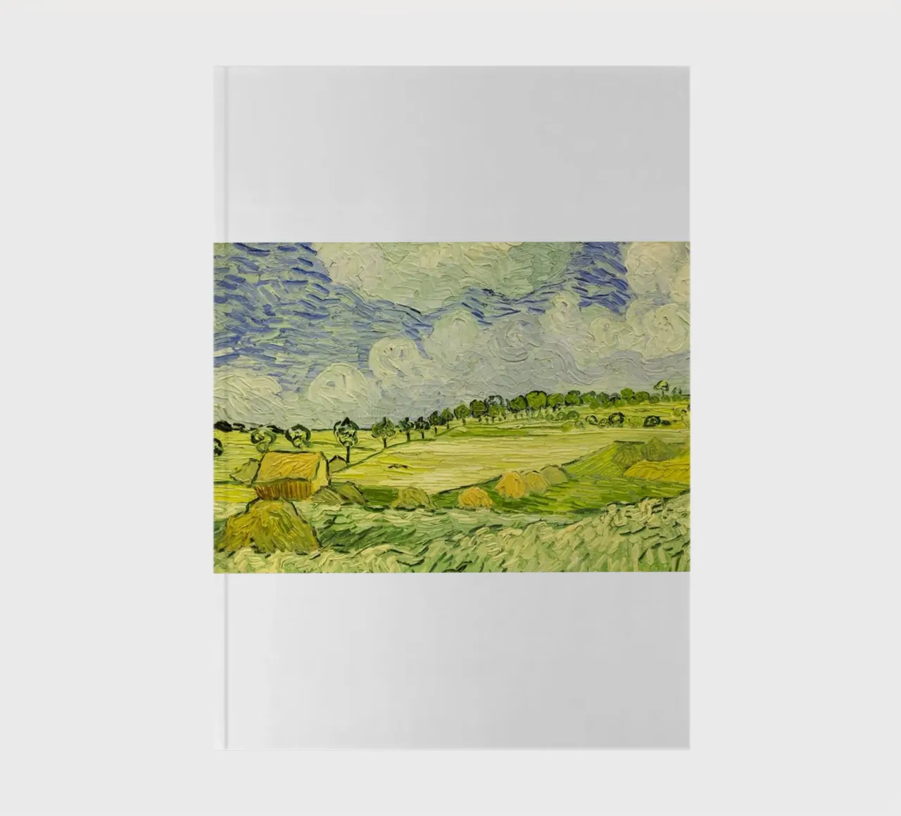 vast rural landscape,with wheat fields notebook by Piper Shop Oke