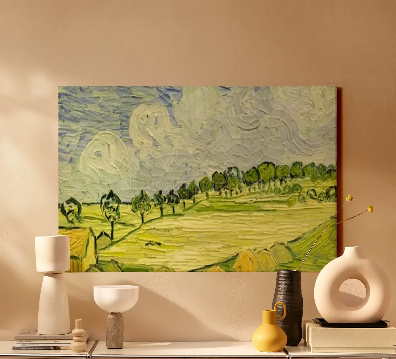 vast rural landscape,with wheat fields canvas by Piper Shop Oke