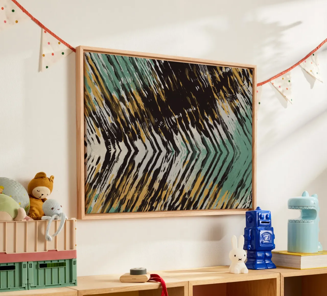 Ripple abstract tela con Cornice a cassetta da Little Dean