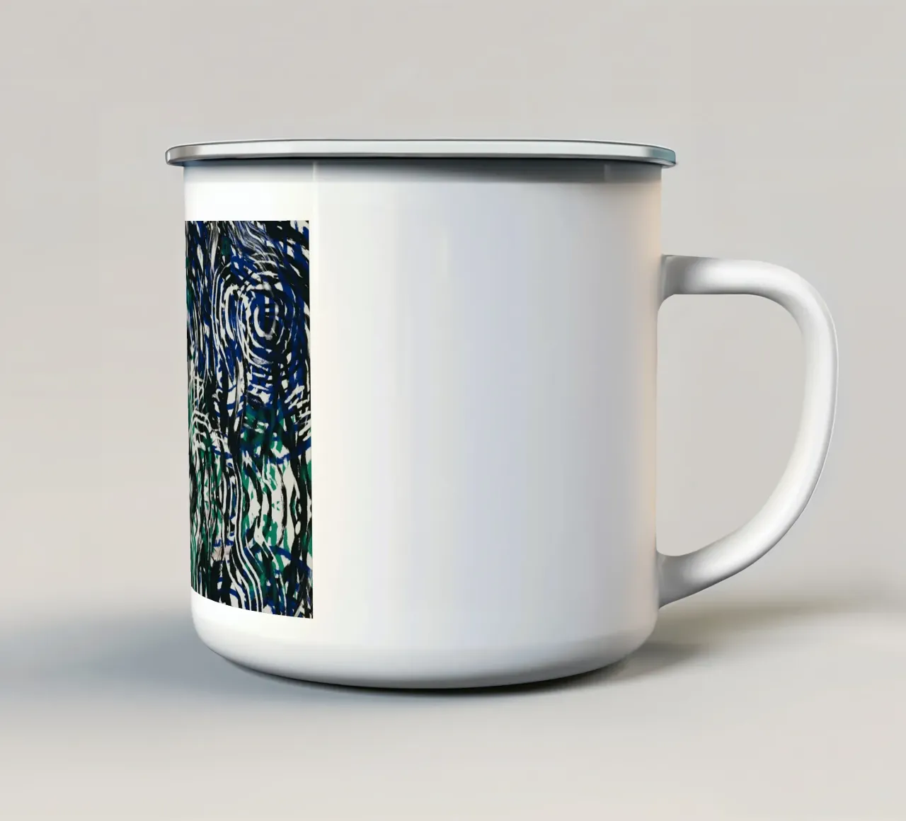Ripple abstract 02 tazza in smalto da Little Dean