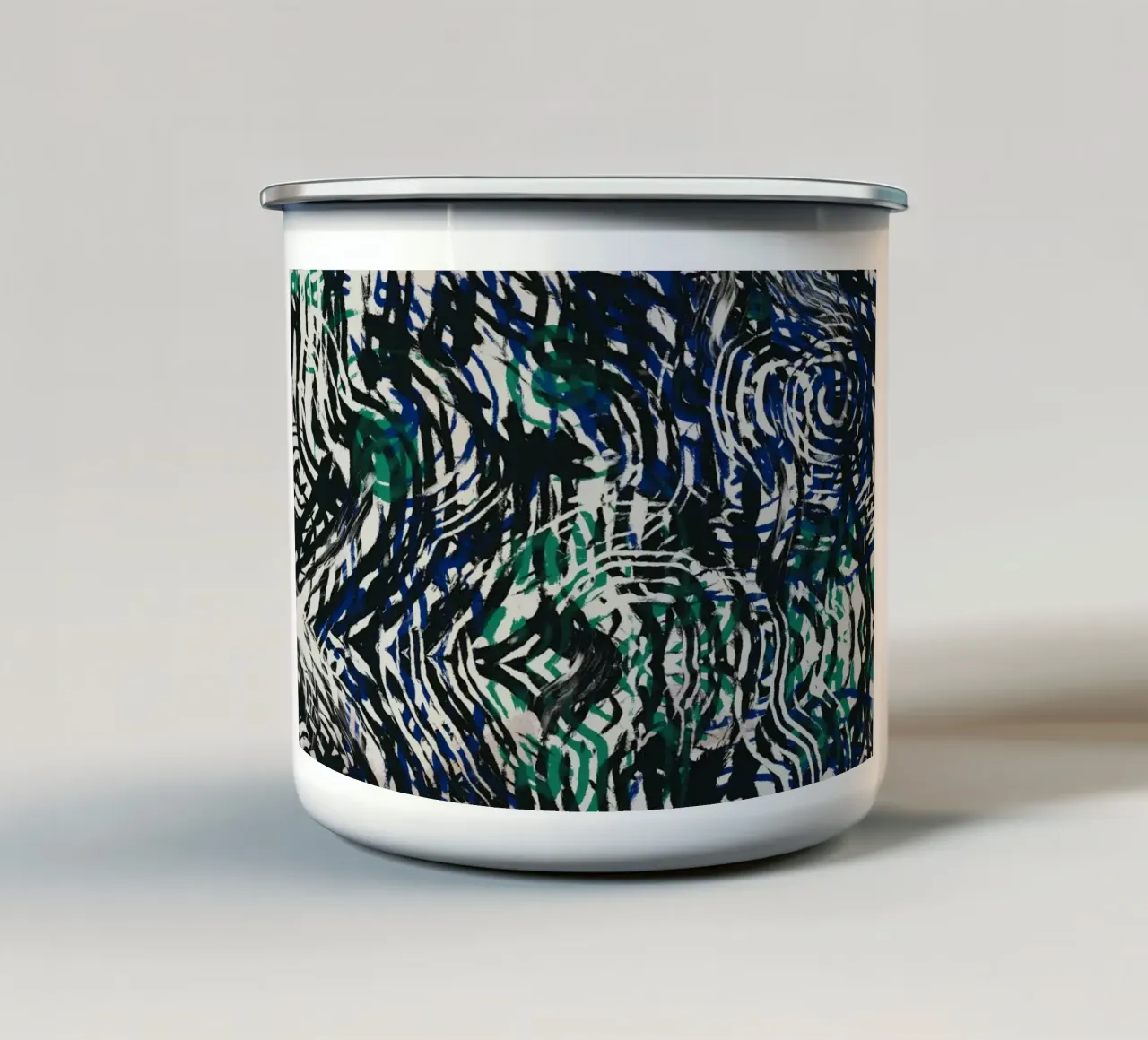 Ripple abstract 02 tazza in smalto da Little Dean