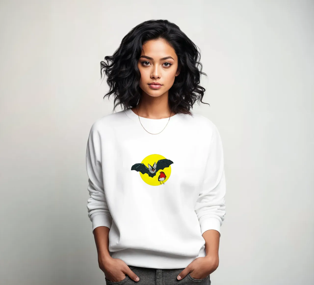 Flying Bat and a Robin felpa da Melty Shirts