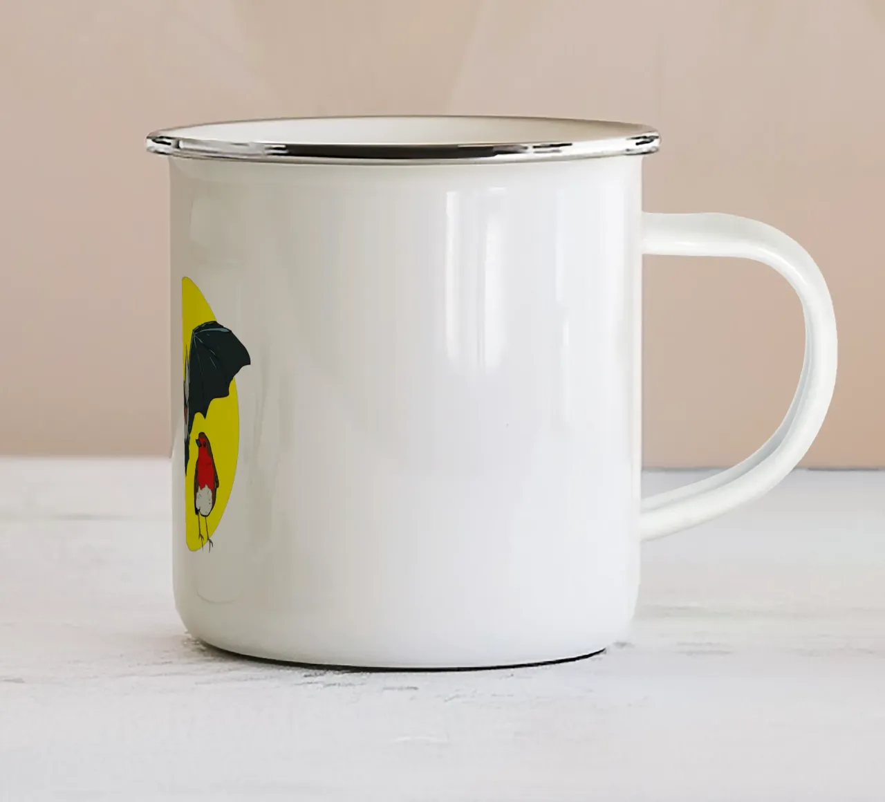 Flying Bat and a Robin tazza in smalto da Melty Shirts