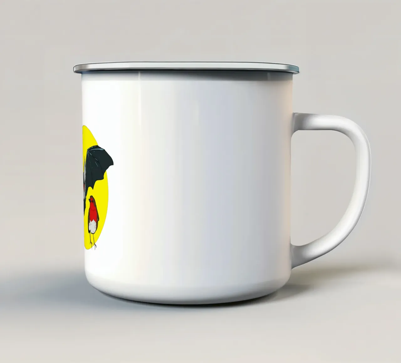 Flying Bat and a Robin tazza in smalto da Melty Shirts