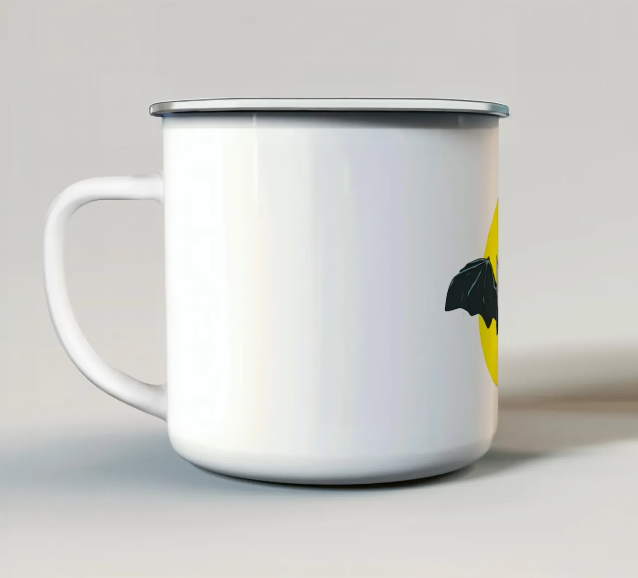 Flying Bat and a Robin tazza in smalto da Melty Shirts