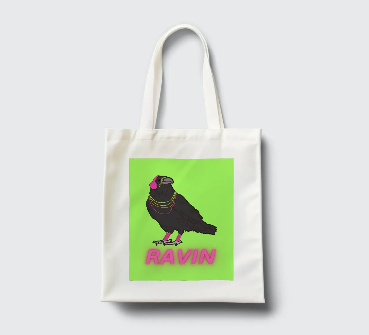 Ravin' Raven Jutebeutel von Melty Shirts