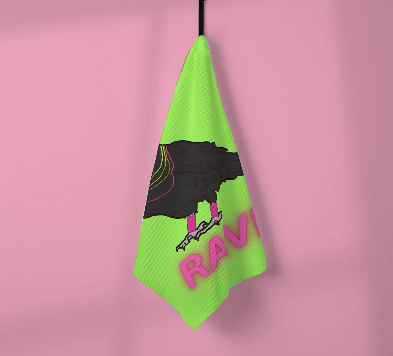 Ravin' Raven canovaccio da cucina da Melty Shirts