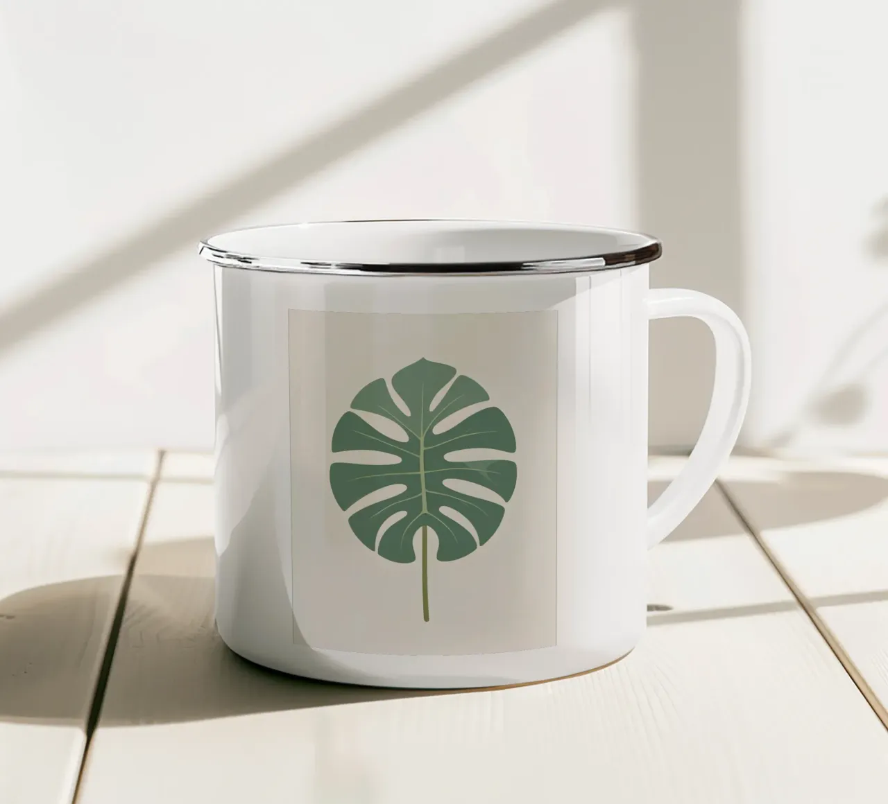 Monstera Classic tazza in smalto da Botanical Gallery