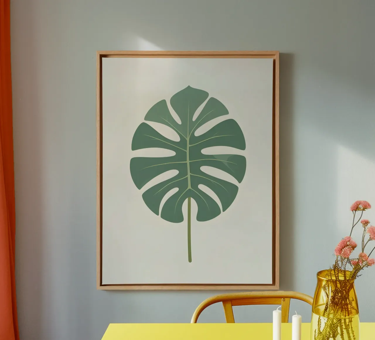 Monstera Classic tela con Cornice a cassetta da The Green Room