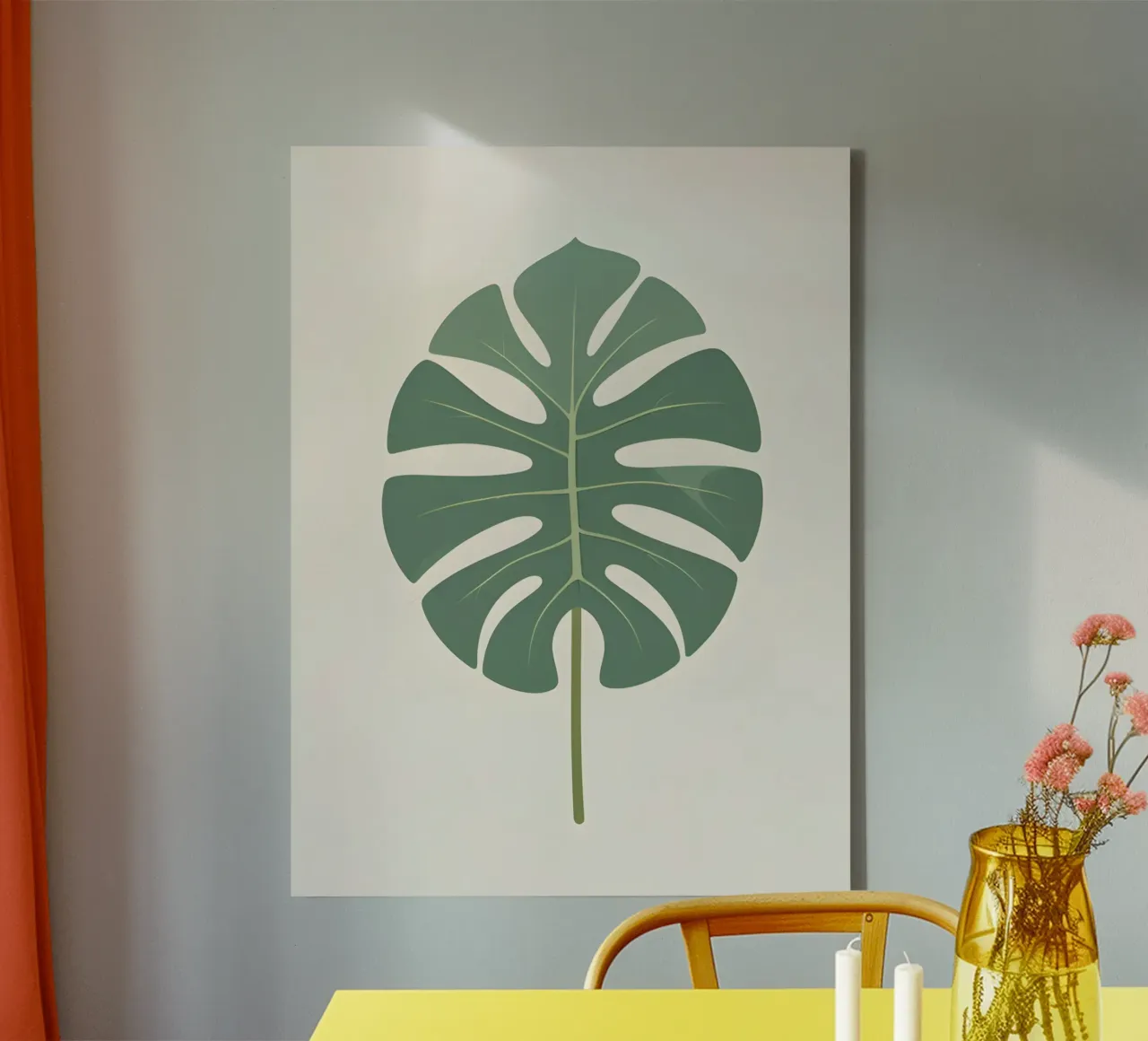 Monstera Classic tela con Cornice a cassetta da The Green Room