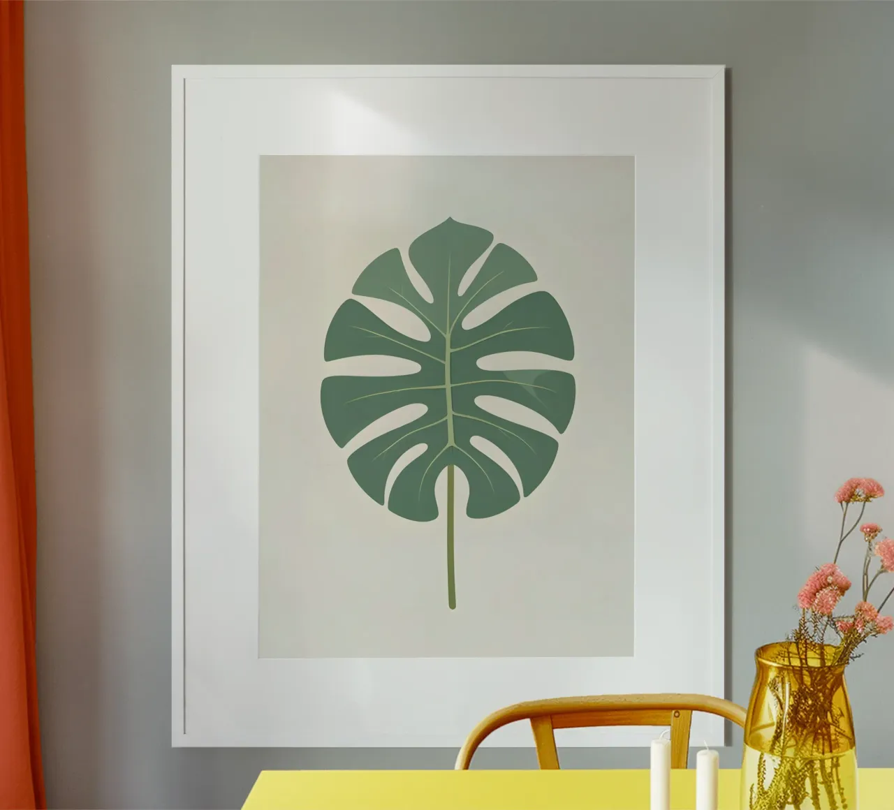 Monstera Classic poster con telaio in alluminio da The Green Room