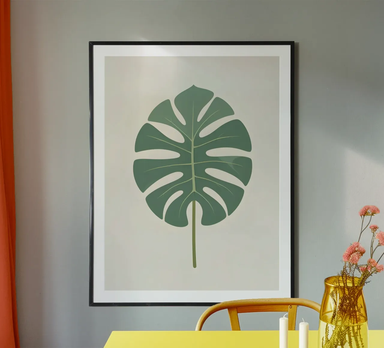 Monstera Classic poster con telaio in alluminio da The Green Room