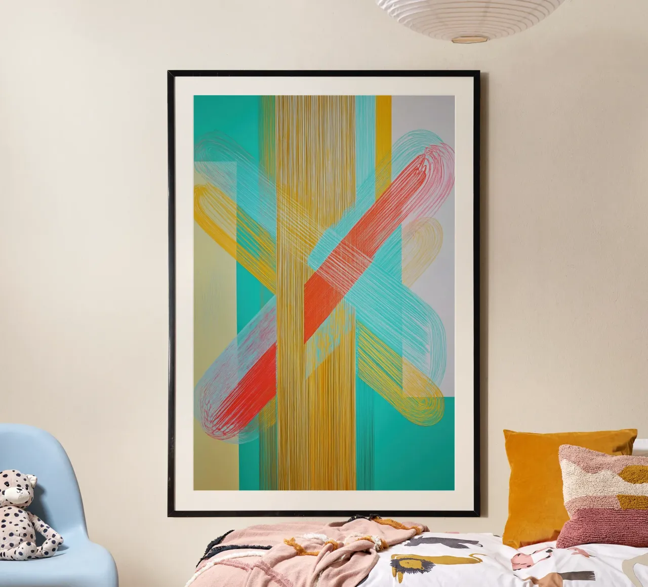 Forme astratte poster con telaio in plastica da Imagine