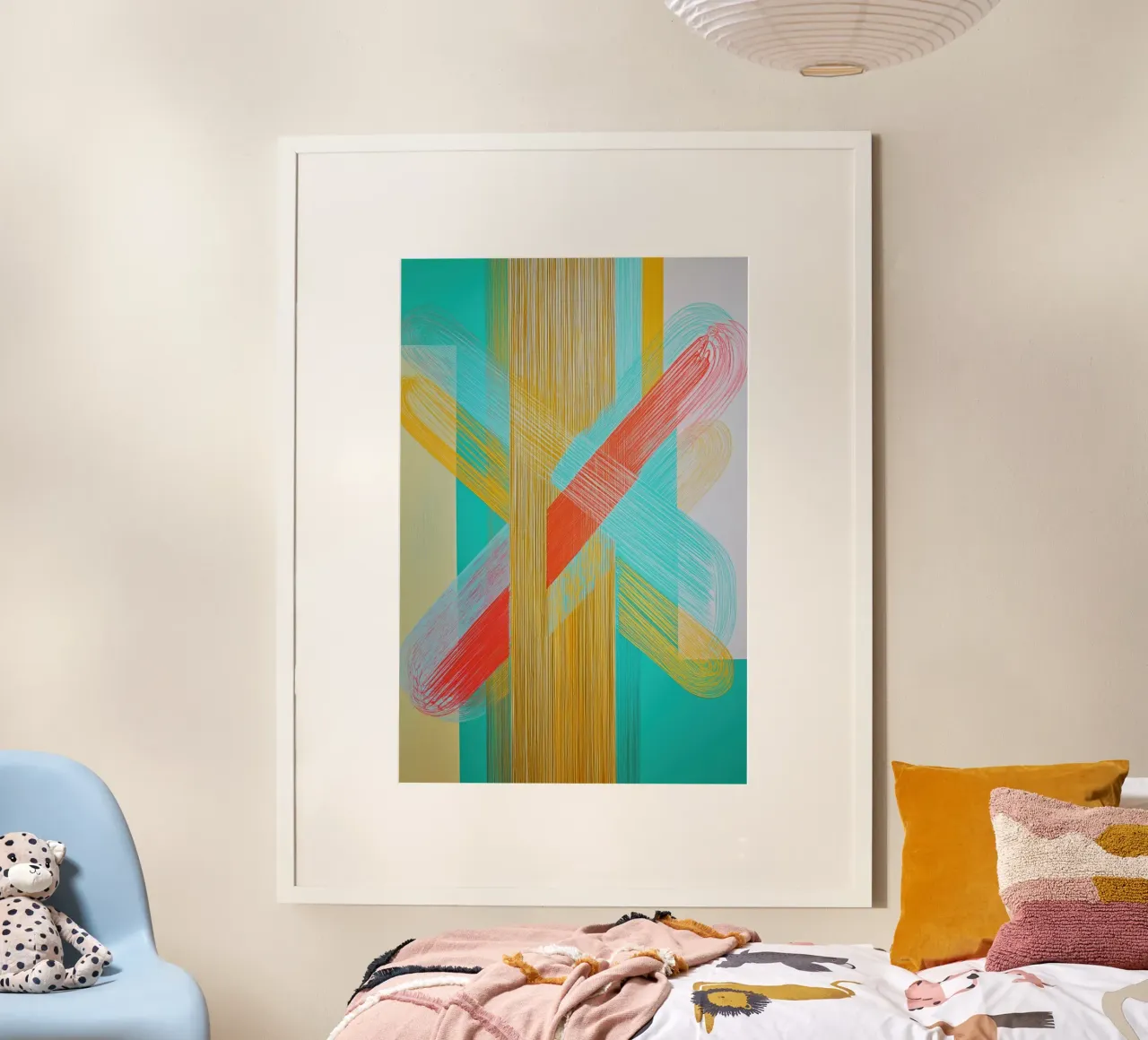 Forme astratte poster con telaio in plastica da Imagine