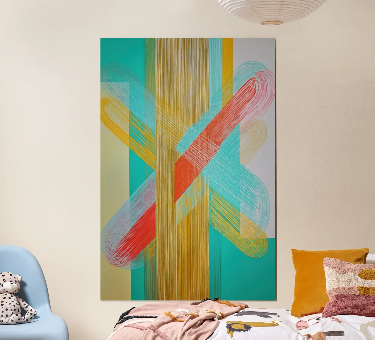 Forme astratte poster con telaio in plastica da Imagine