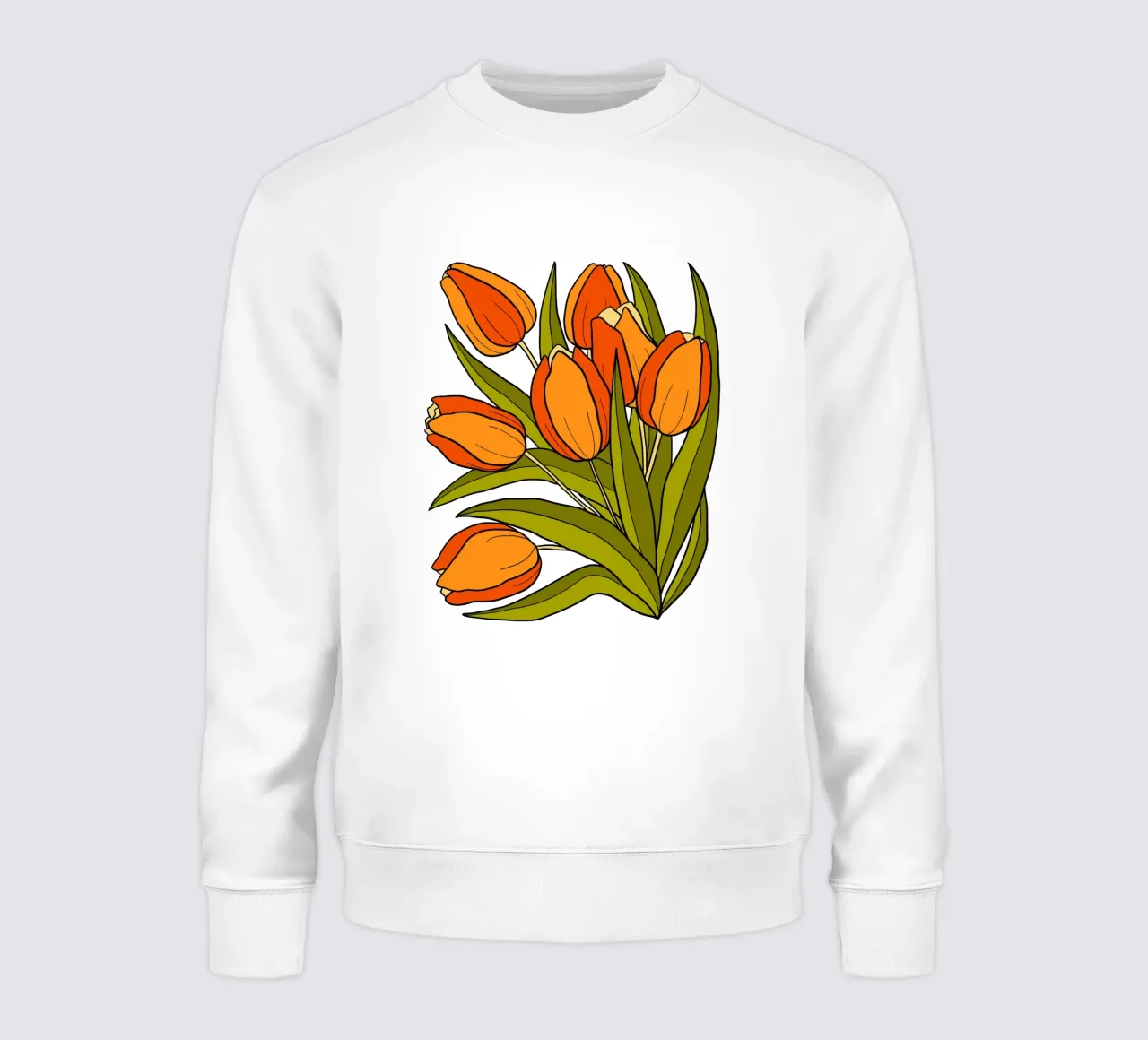 Orange tulips felpa da TijanaArtStudio88