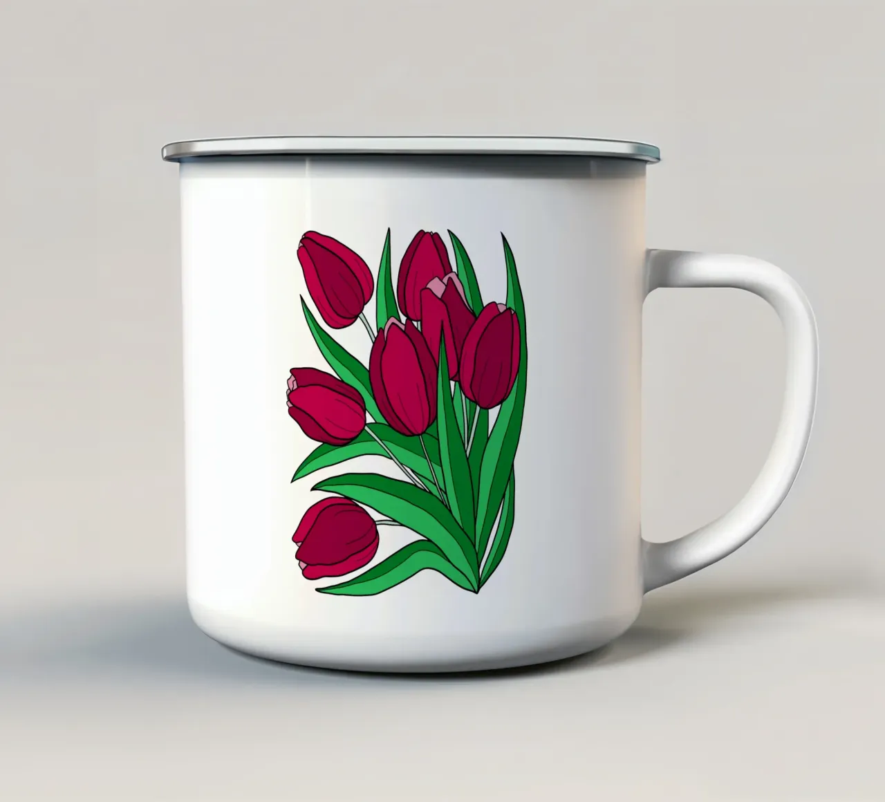 Purple tulips tazza in smalto da TijanaArtStudio88